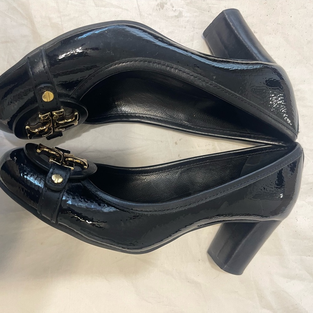 Tory Burch Black Patent Leather Heels Classic Pumps